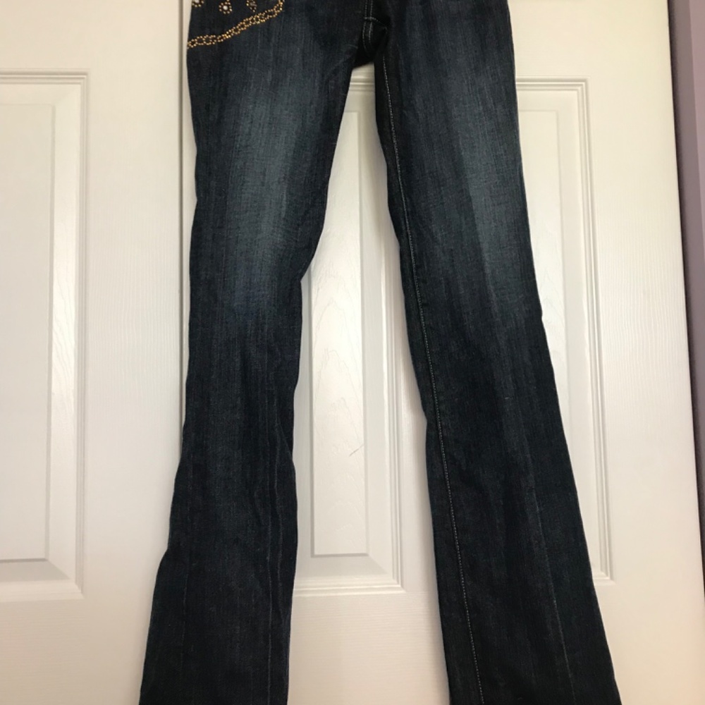 NWT Guess by Marciano Gold Studded Low-rise Jeans Size 26 - Picture 2 of 4